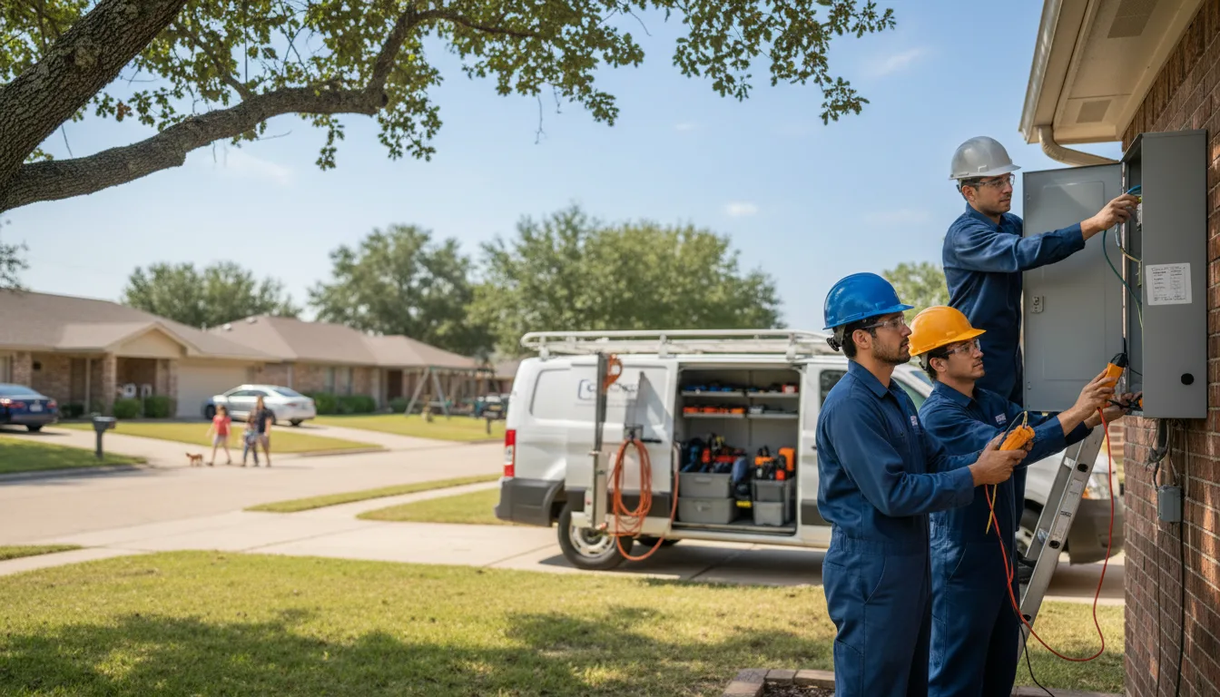 Certified electrician providing emergency electrical services in Henrietta, TX